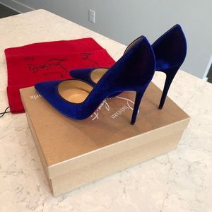 Christian Louboutin Blue Velvet heels